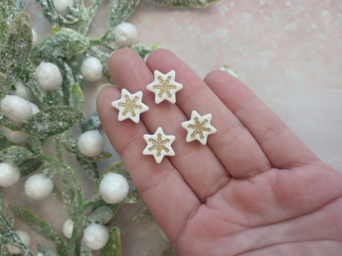 Ohrstecker Stern mit Schneeflocke