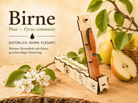 Birnenkugelschreiber, inkl. Magic Pen Box